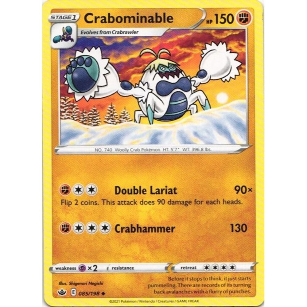Crabominable #85 Pokemon Chilling Reign